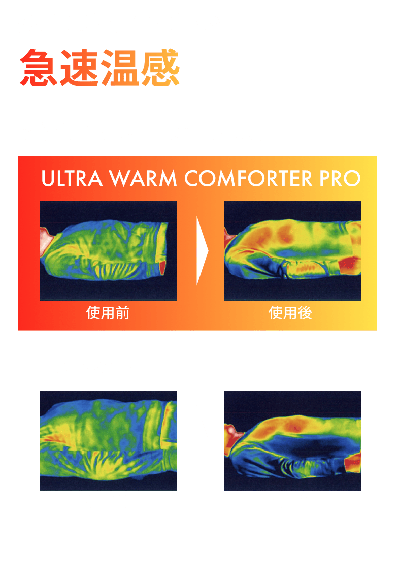 掛けた瞬間から暖かい急速温感